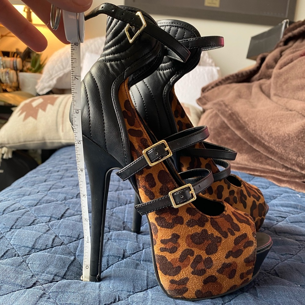 Cheetah & Faux Leather Pumps